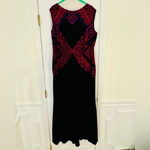 Tadashi shoji embroidered gown